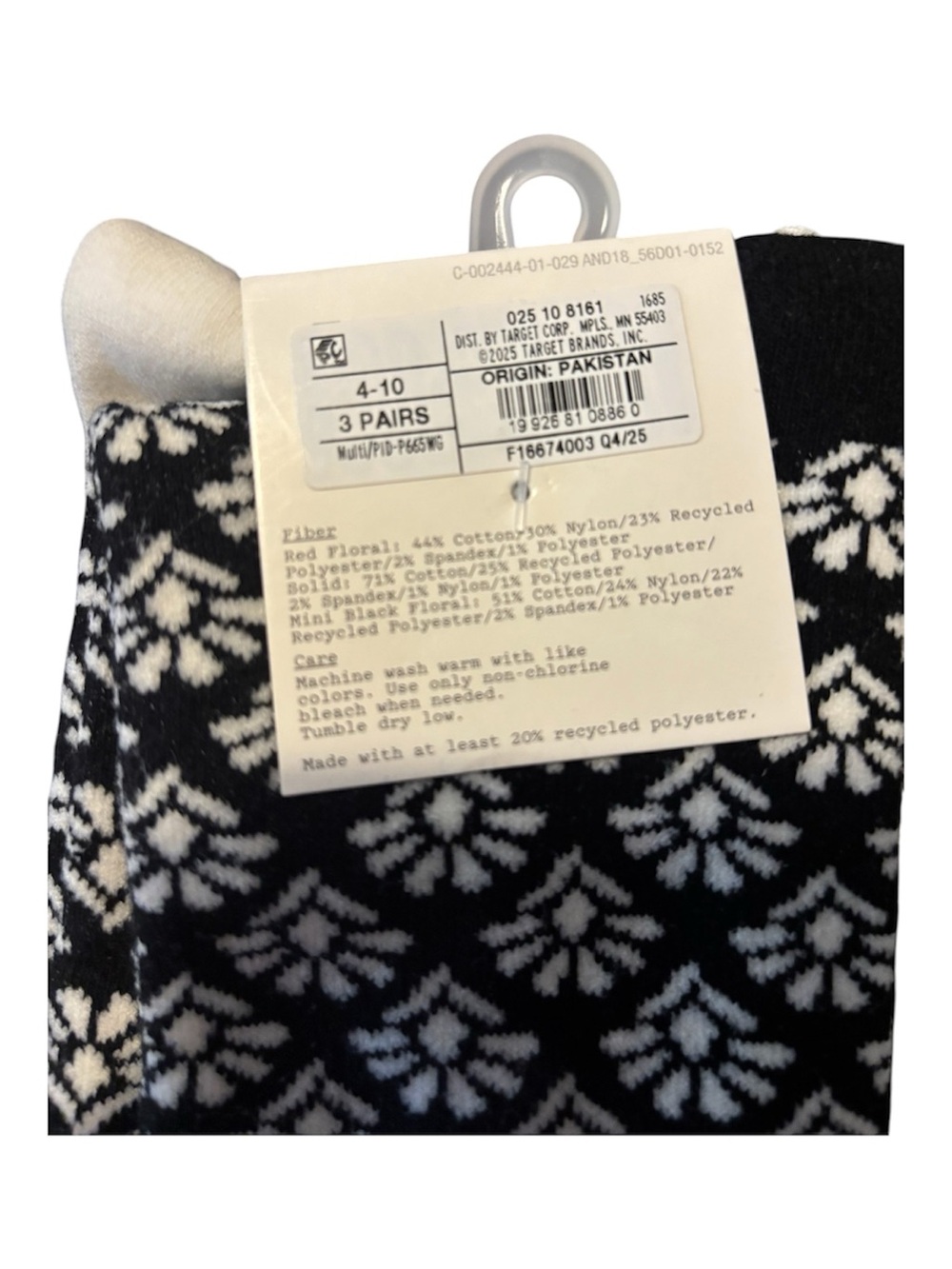 a new day  Women’s Cotton Blend Crew Socks– 3 Pack Shoe Size 4 - 10 - Picture 3 of 4